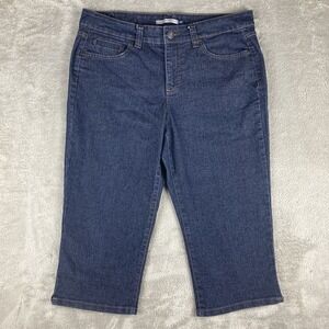 BandolinoBlu Capri Jeans‎ Women's 10 Petite Blue 5-Pocket Mid Rise Medium Wash